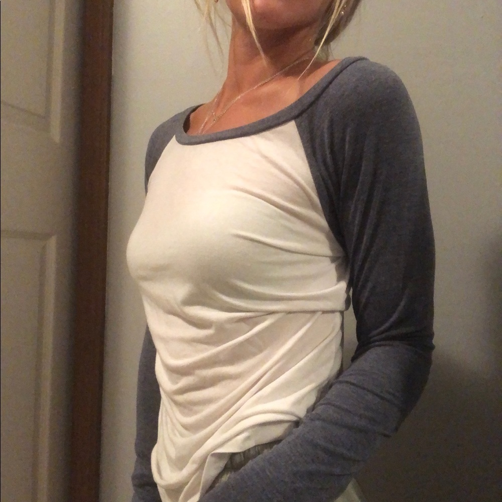 Navy Blue Long Sleeve Baseball Tee